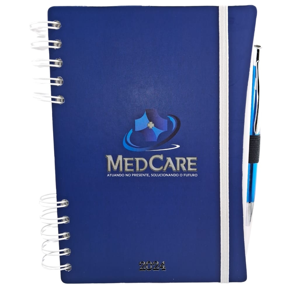 AGENDA DIÁRIA COM CAPA CARTÃO E SUPORTE